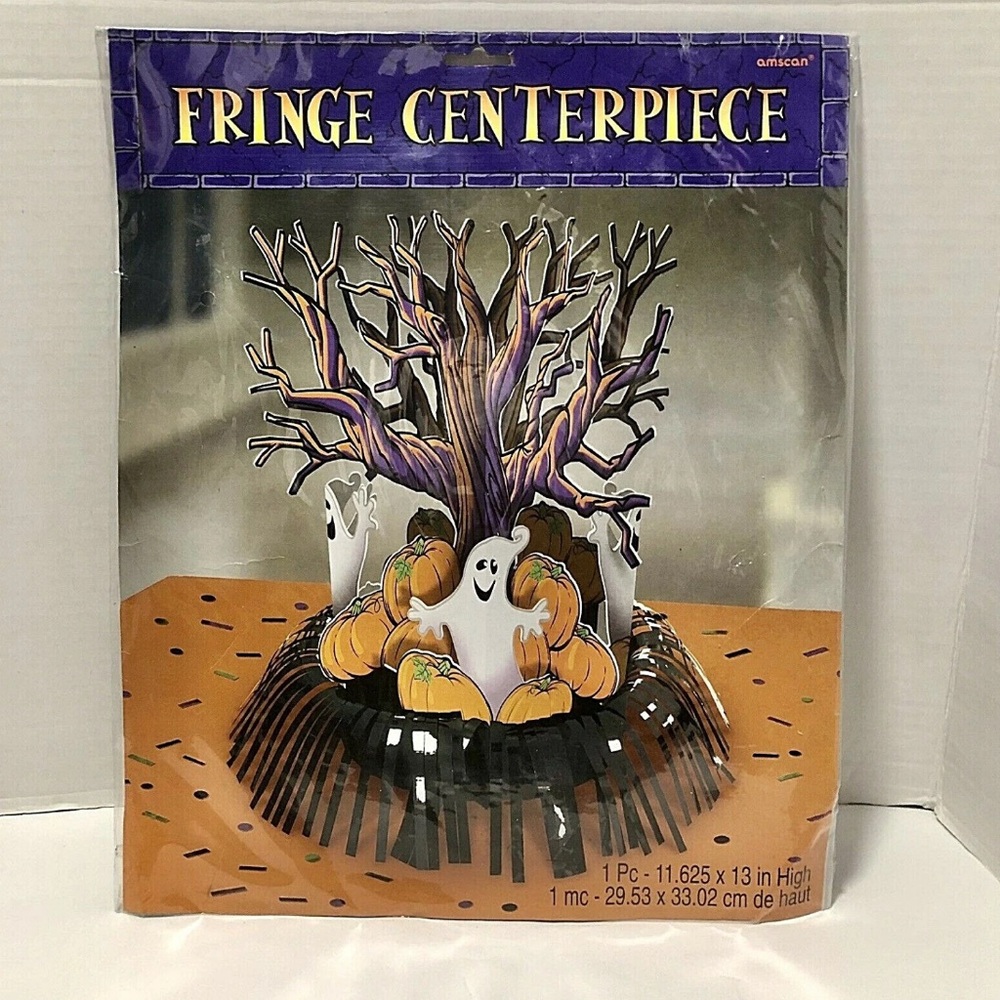 Amscan Halloween Centerpiece Ghost Pumpkin Large 12" New